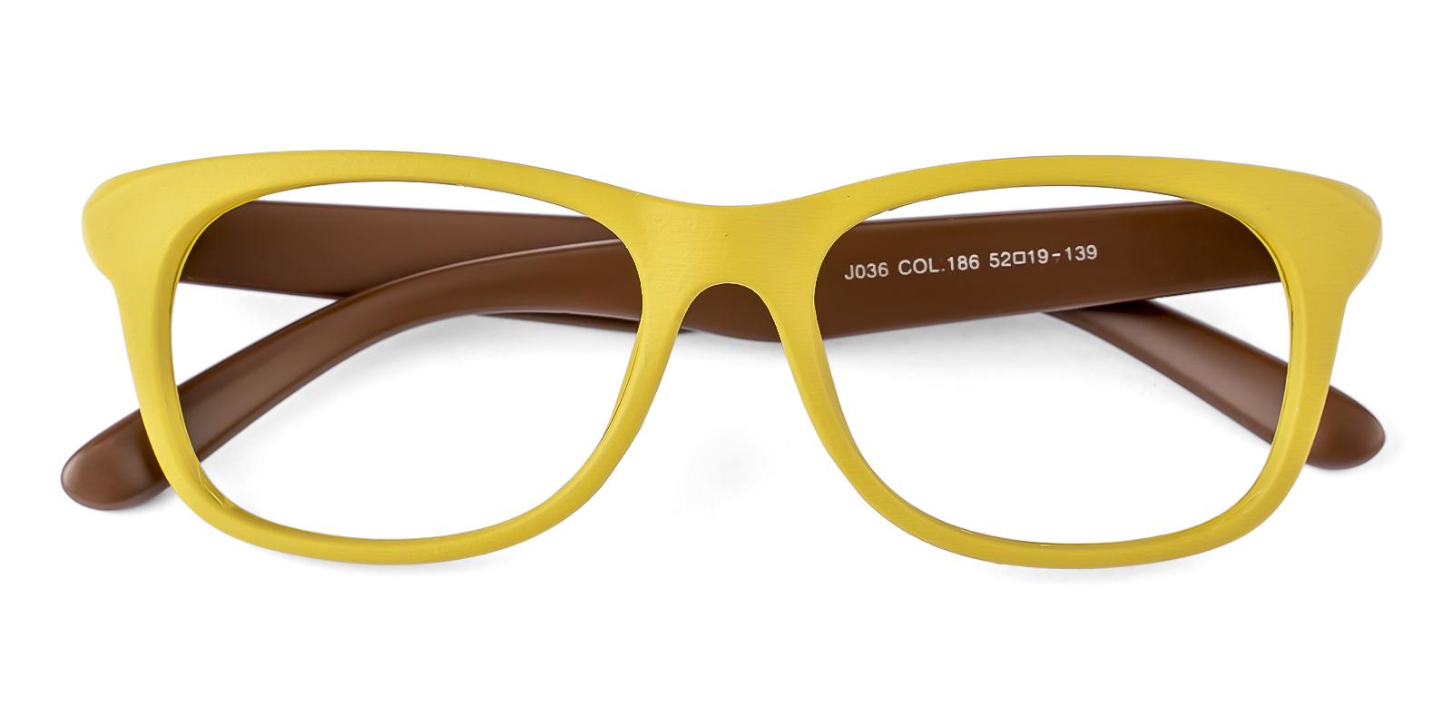 Insmen Yellow Plastic Eyeglasses , UniversalBridgeFit Frames from ABBE Glasses