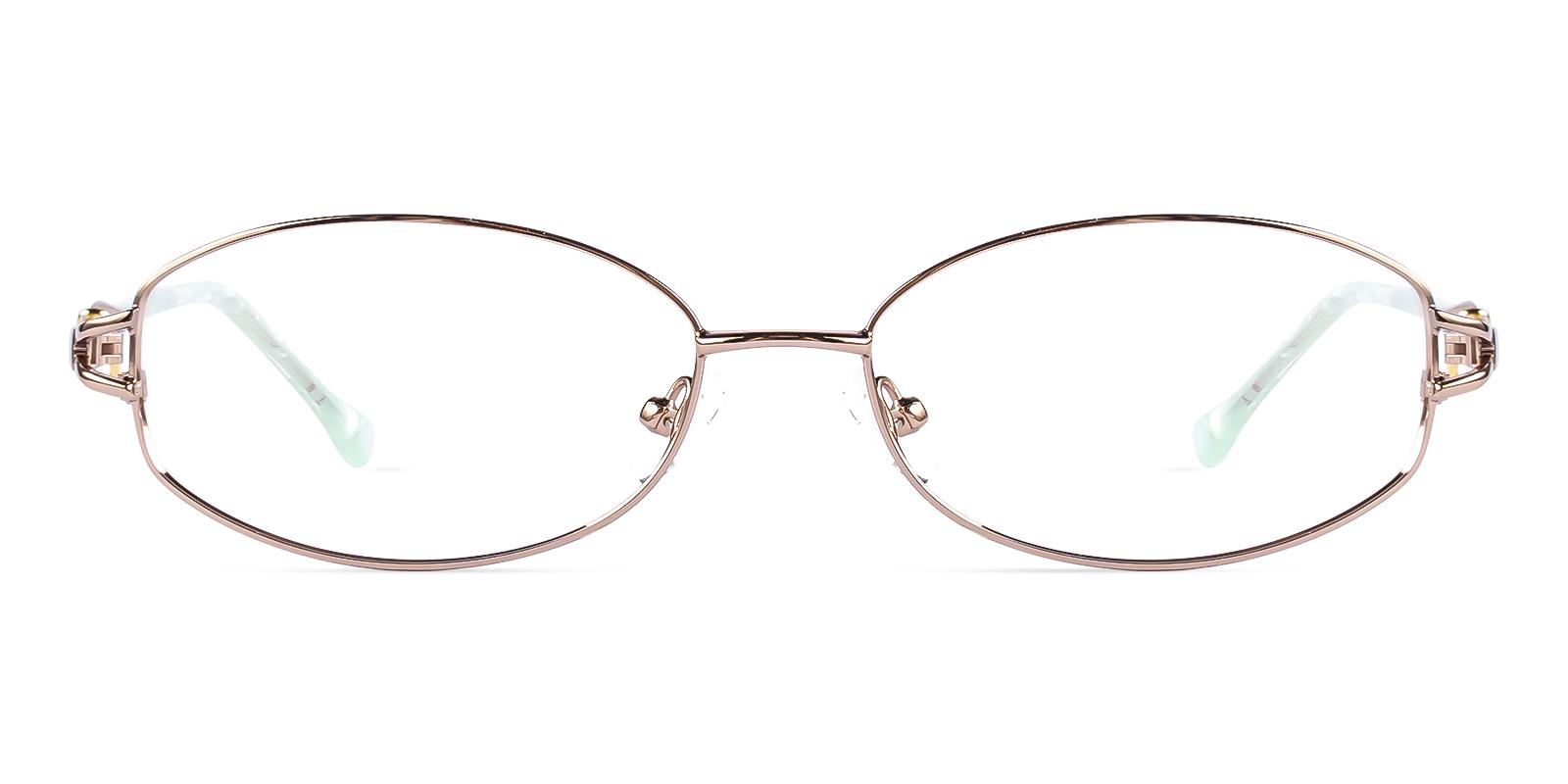 Glplious Rosegold Metal Eyeglasses , NosePads Frames from ABBE Glasses