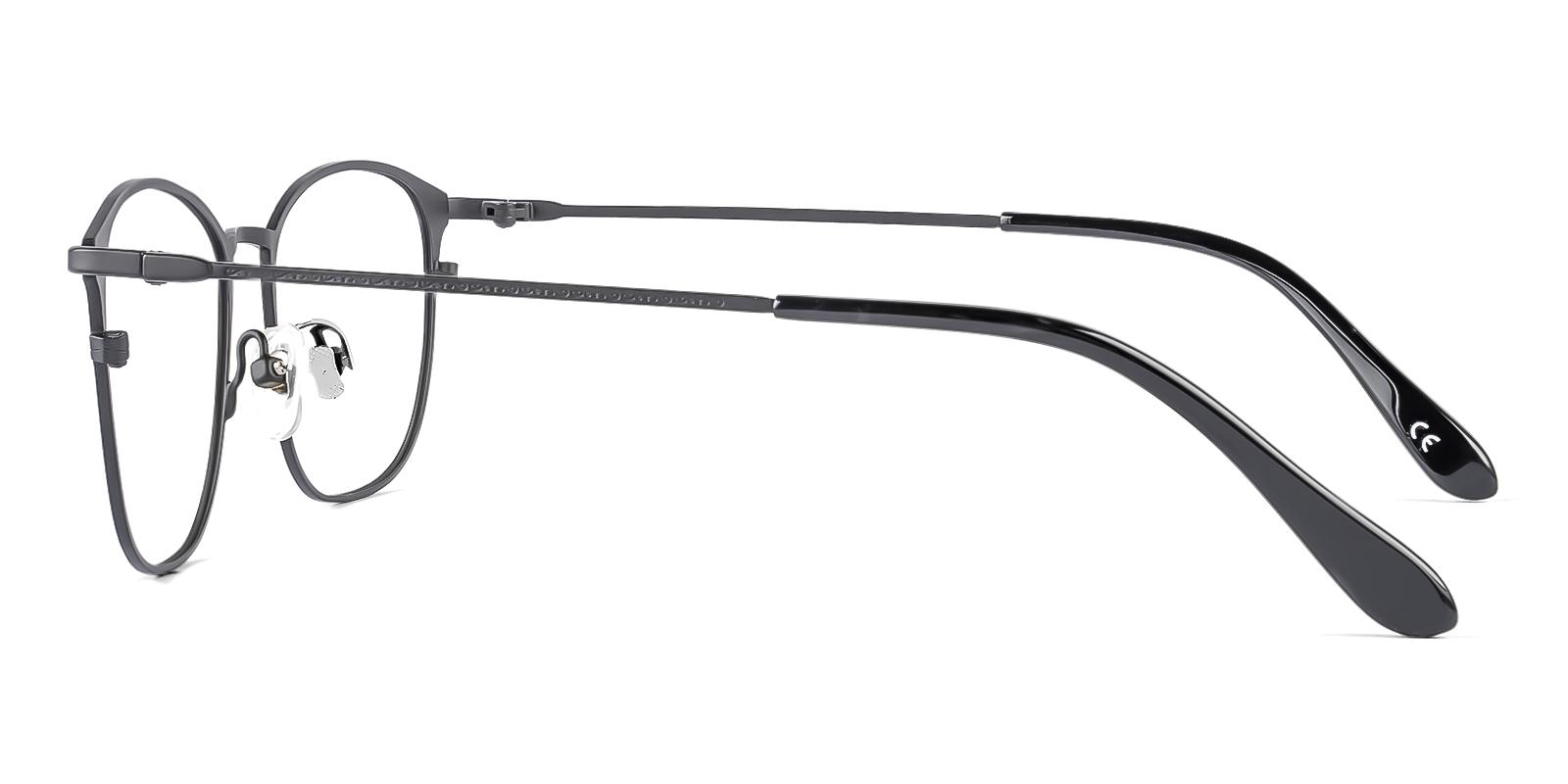 Nedal Black Metal Eyeglasses , NosePads Frames from ABBE Glasses