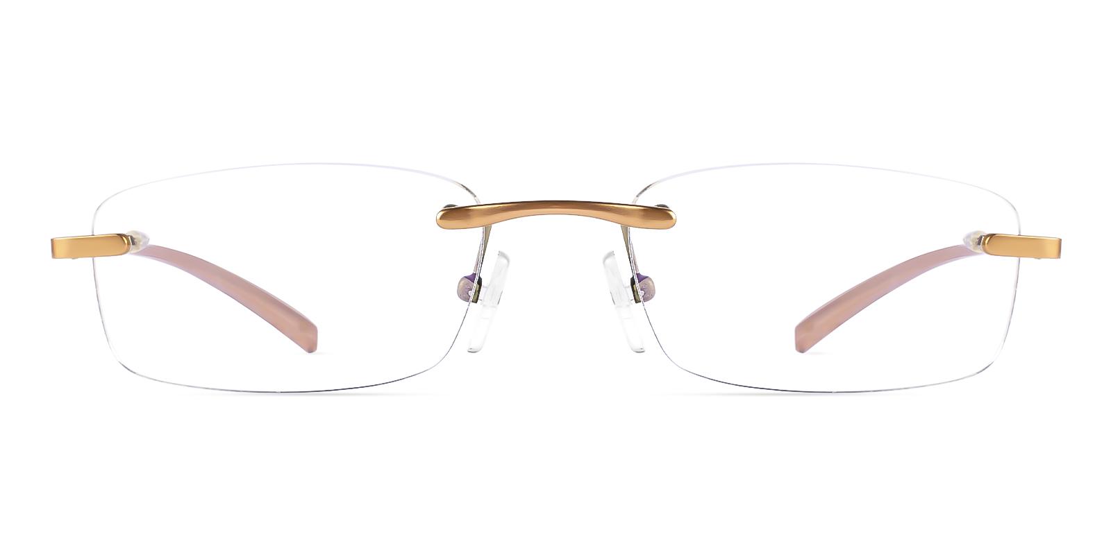 Othe Rosegold Metal Eyeglasses , NosePads , SpringHinges Frames from ABBE Glasses