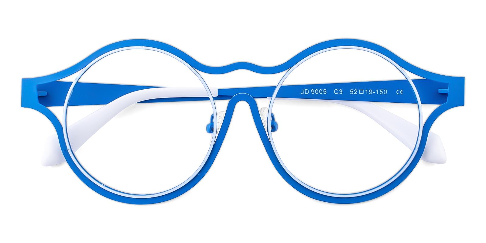 Centior Blue Metal Eyeglasses , NosePads Frames from ABBE Glasses