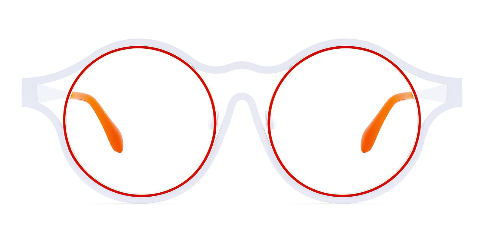 Centior White Metal Eyeglasses , NosePads Frames from ABBE Glasses