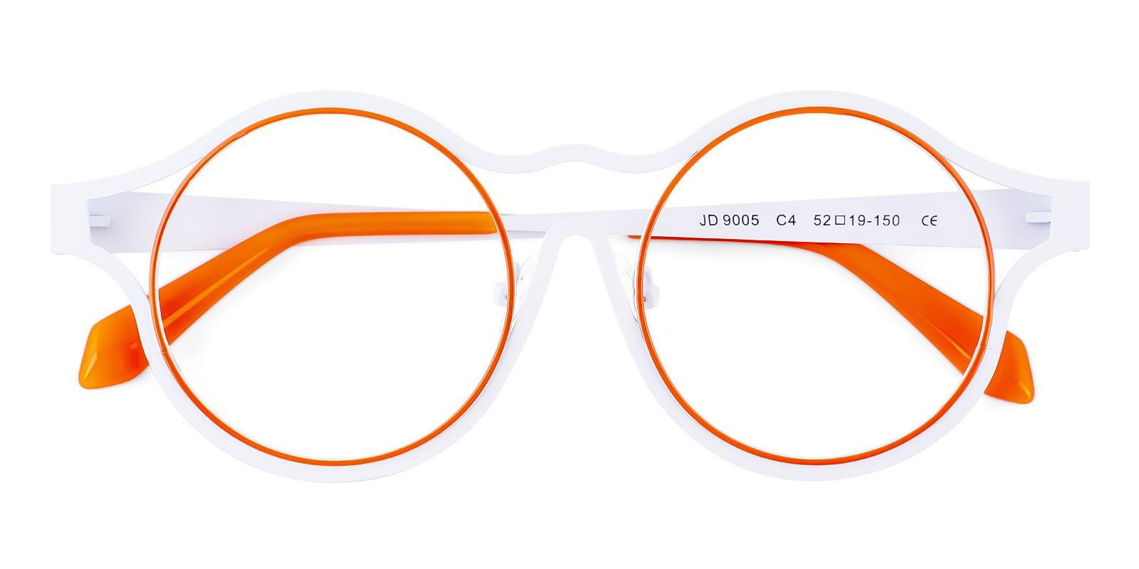 Centior White Metal Eyeglasses , NosePads Frames from ABBE Glasses