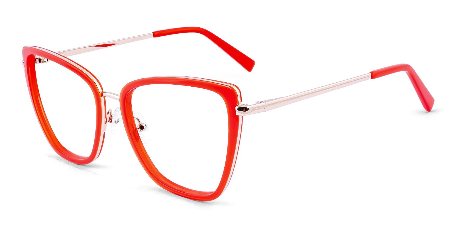 Mairism Red Metal , TR Eyeglasses , NosePads , SpringHinges Frames from ABBE Glasses