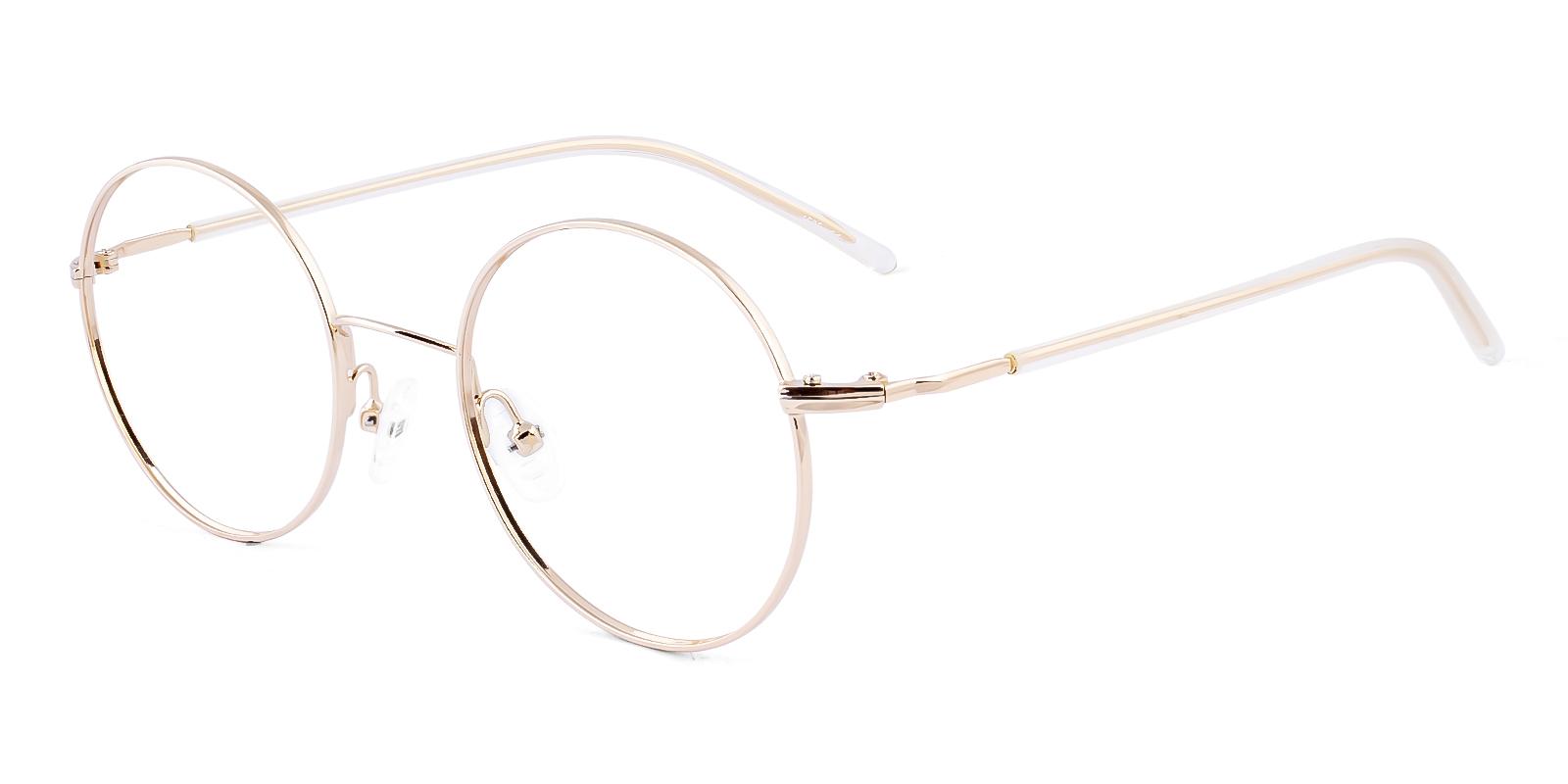 Scolitic Gold Metal Eyeglasses , NosePads Frames from ABBE Glasses