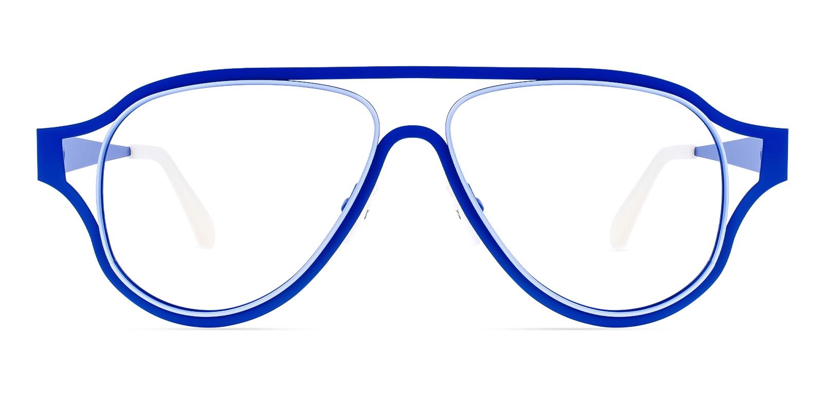 Presentile Blue Metal Eyeglasses , NosePads Frames from ABBE Glasses