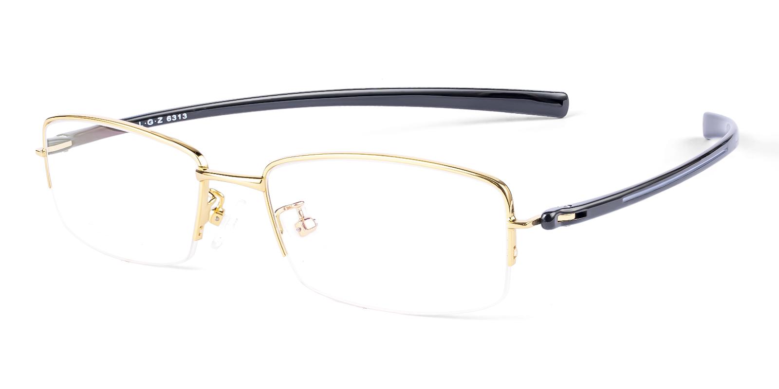 Olate Gold Metal , TR Eyeglasses , NosePads Frames from ABBE Glasses