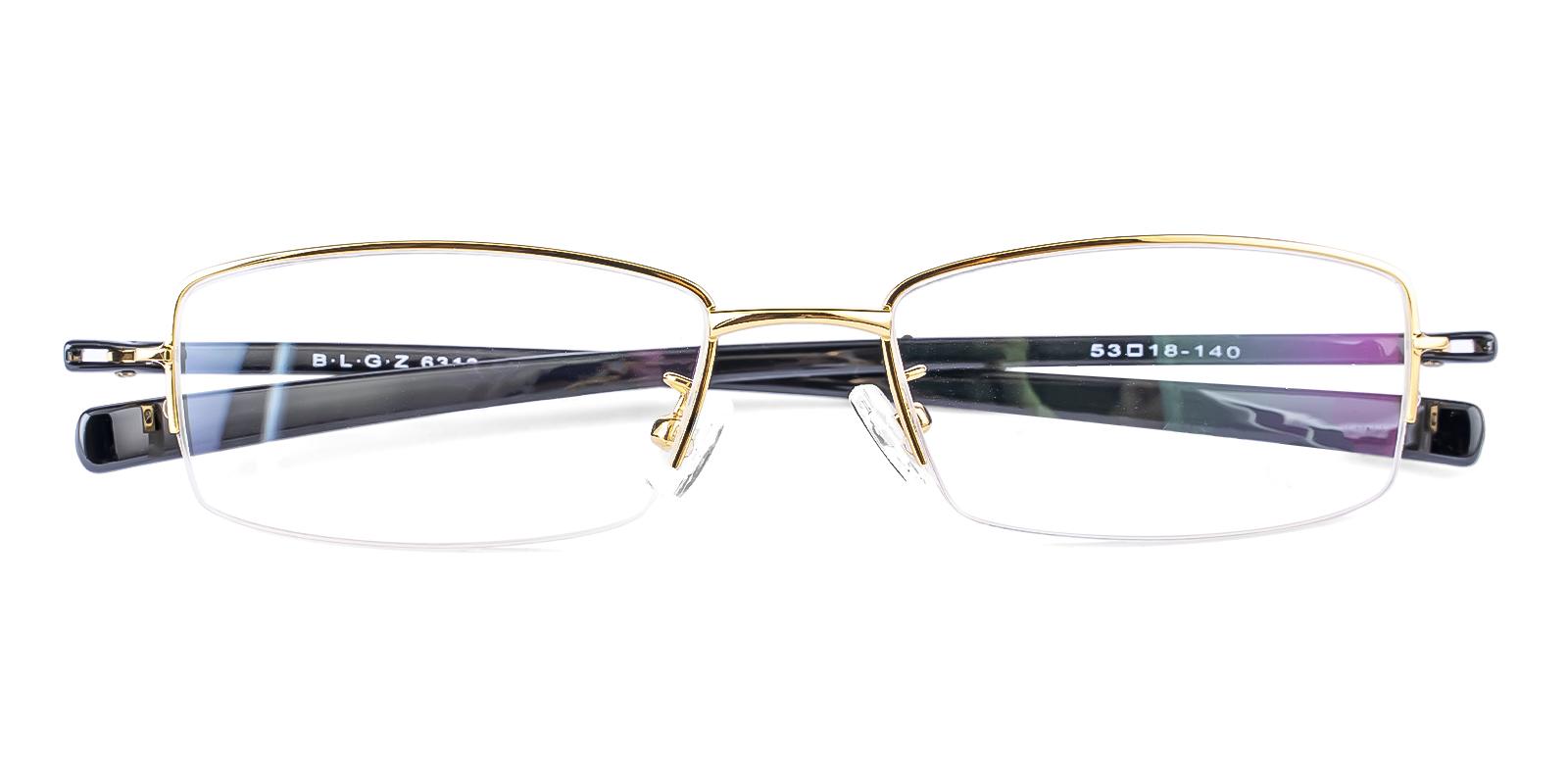 Olate Gold Metal , TR Eyeglasses , NosePads Frames from ABBE Glasses