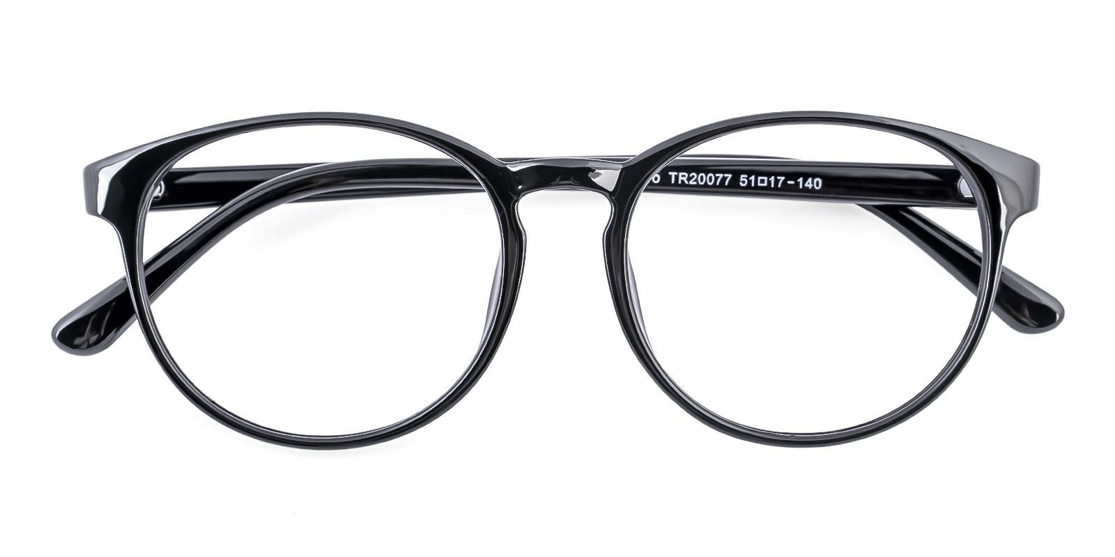 Crucile Black Plastic Eyeglasses , UniversalBridgeFit Frames from ABBE Glasses