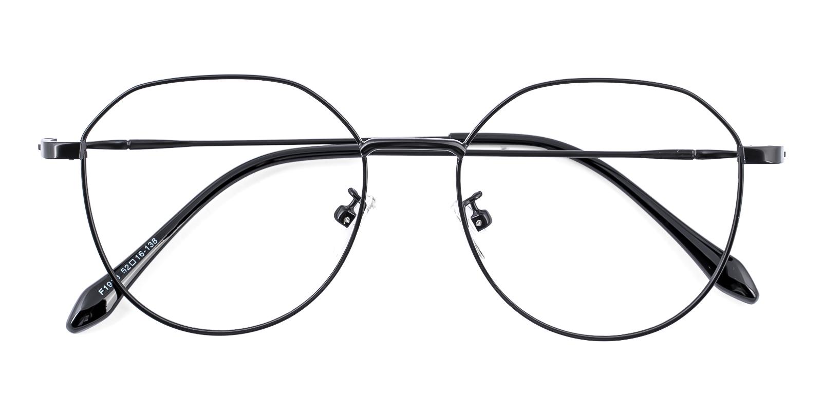 Traity Black Metal Eyeglasses , NosePads Frames from ABBE Glasses