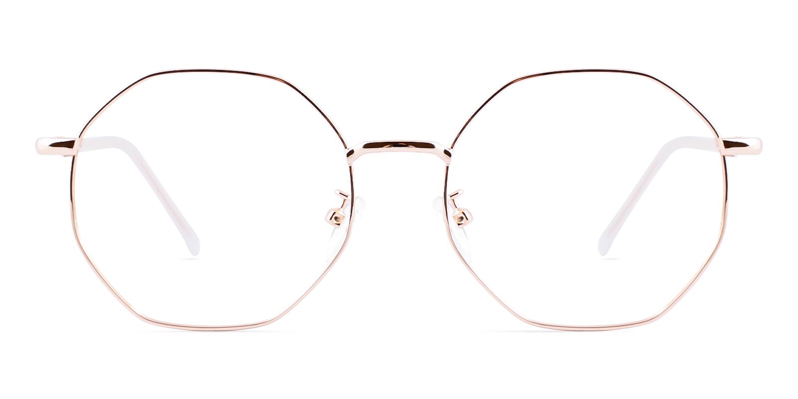 Tudin Rosegold Metal Eyeglasses , NosePads Frames from ABBE Glasses