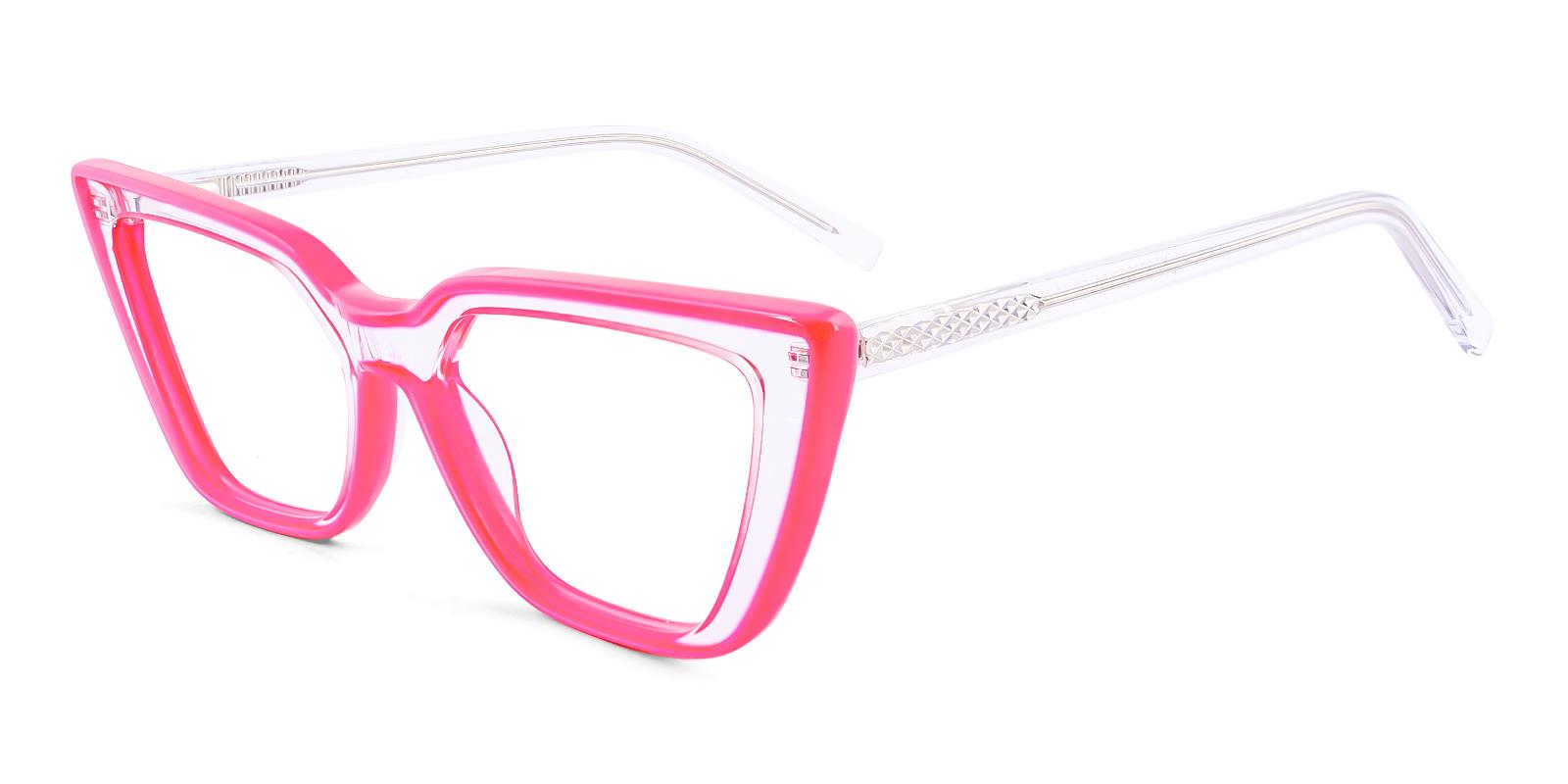 Velocesque Pink Acetate Eyeglasses , SpringHinges , UniversalBridgeFit Frames from ABBE Glasses