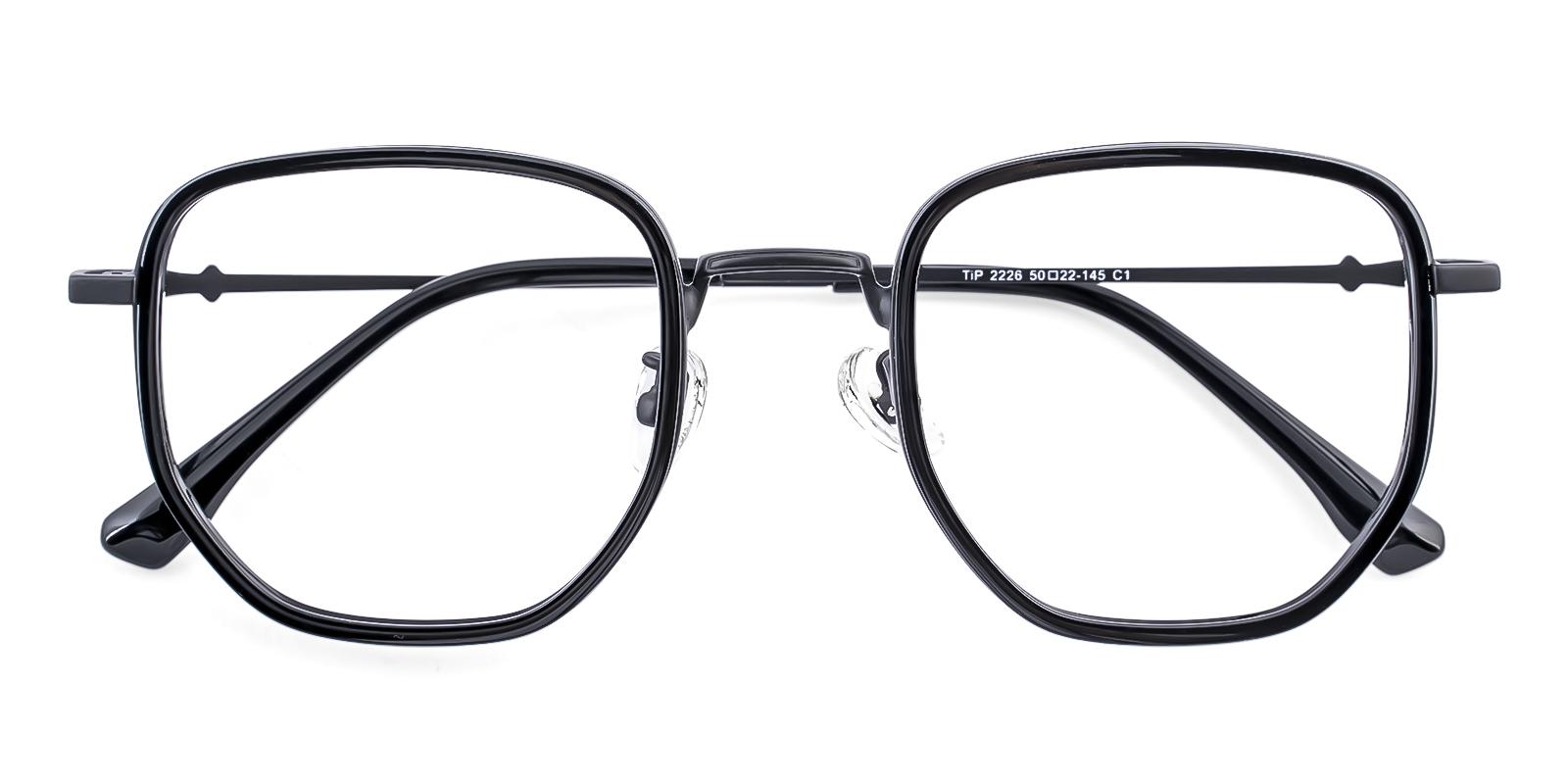 Viscoer Black Titanium , TR Eyeglasses , NosePads Frames from ABBE Glasses