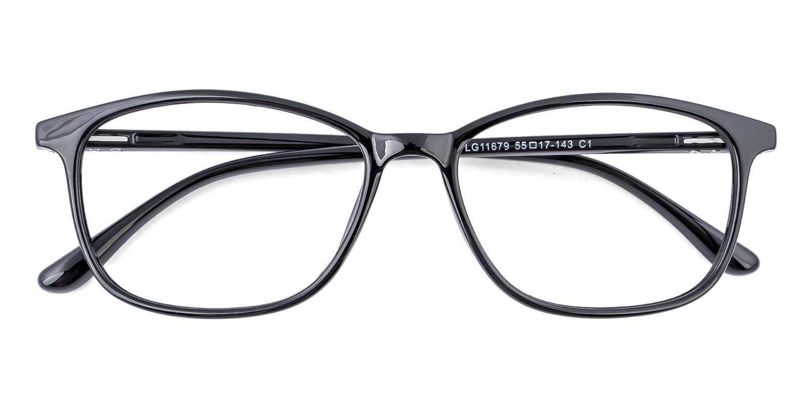 Teloain Black TR Eyeglasses , Lightweight , UniversalBridgeFit Frames from ABBE Glasses