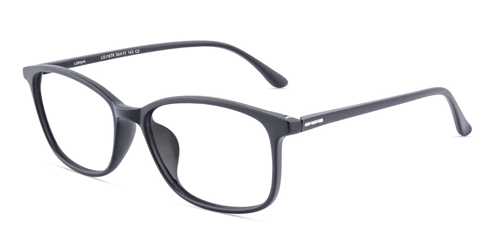 Teloain Matte-black TR Eyeglasses , Lightweight , UniversalBridgeFit Frames from ABBE Glasses