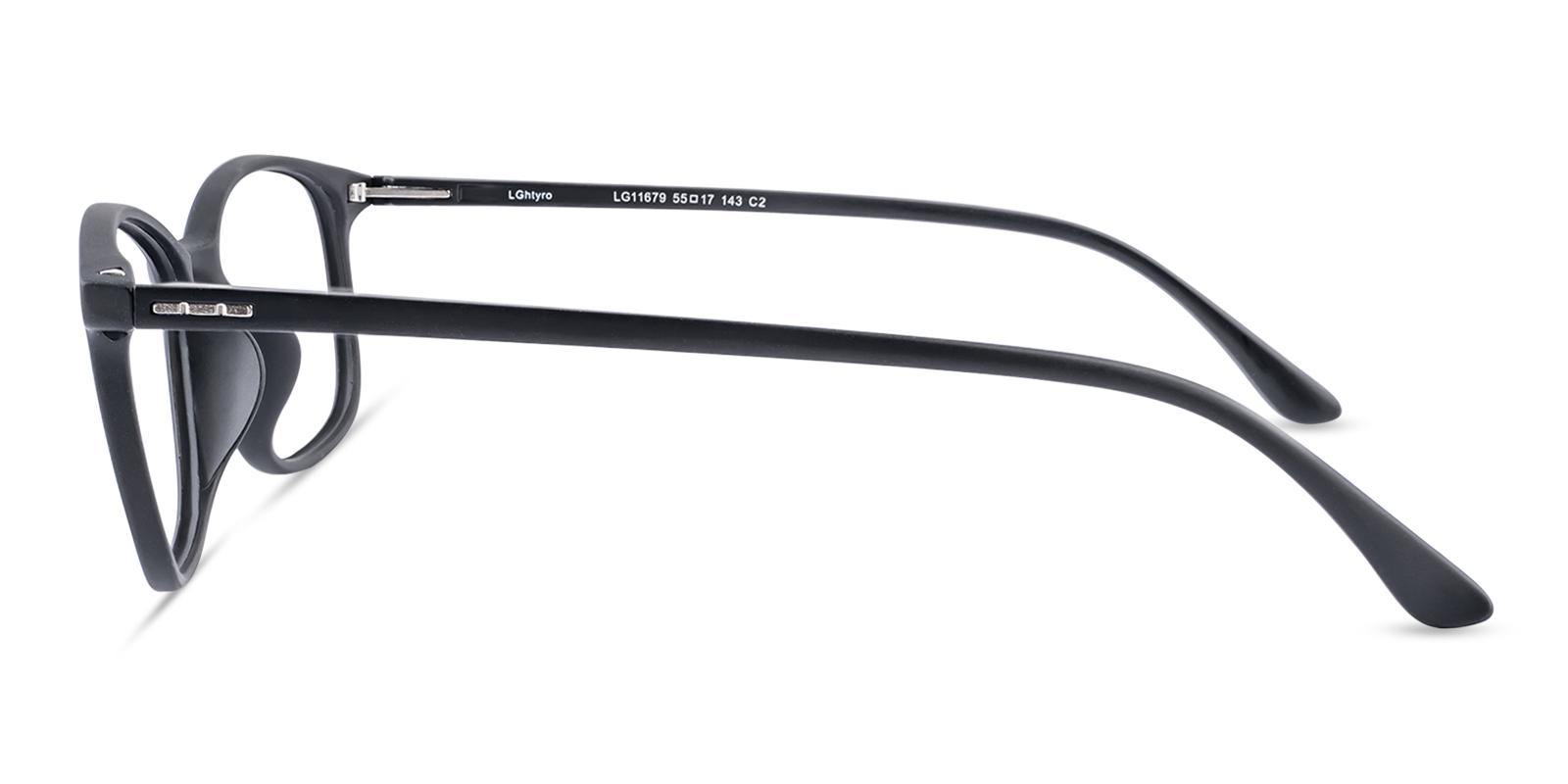 Teloain Matte-black TR Eyeglasses , UniversalBridgeFit , Lightweight Frames from ABBE Glasses