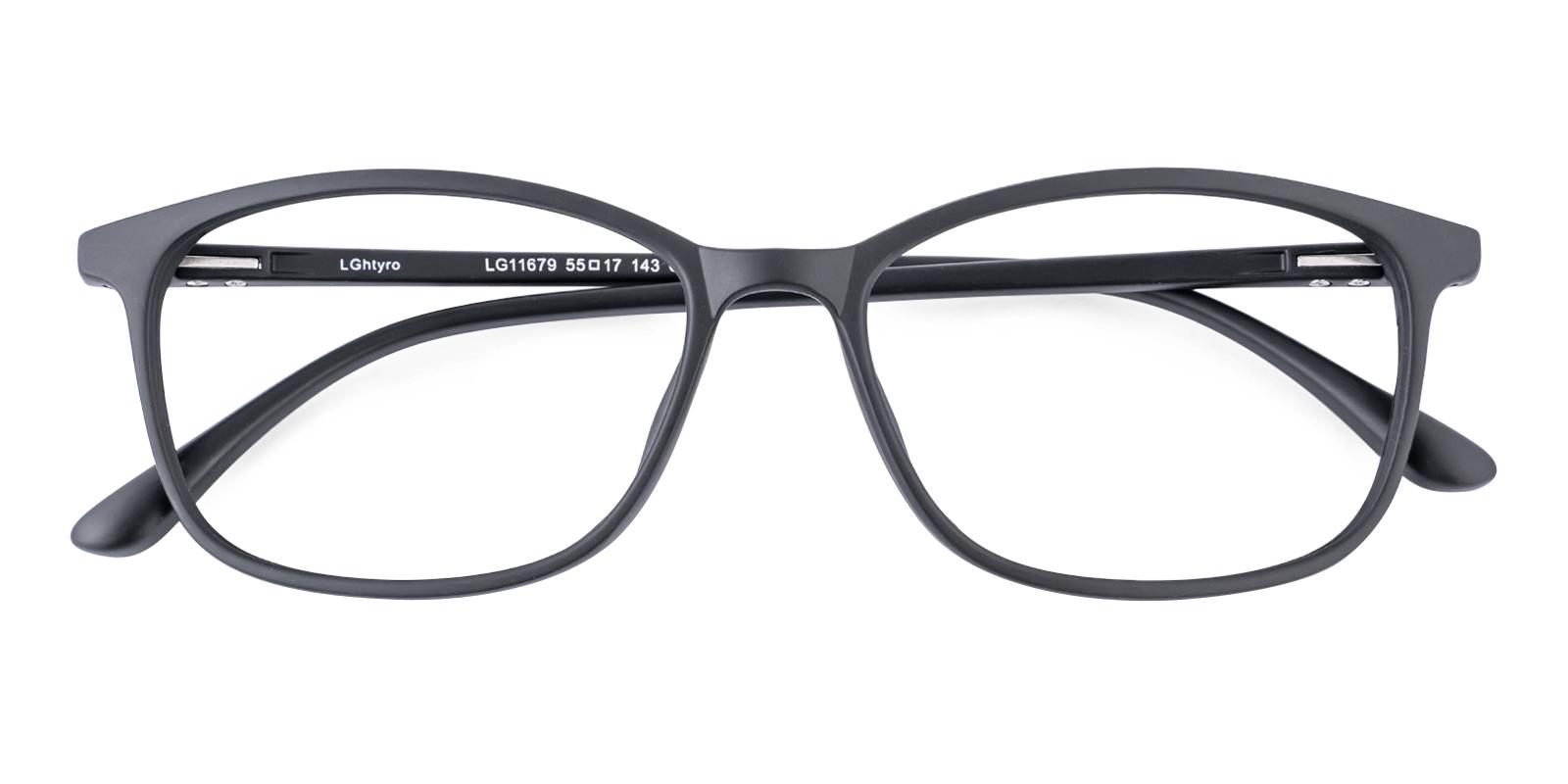 Teloain Matte-black TR Eyeglasses , Lightweight , UniversalBridgeFit Frames from ABBE Glasses