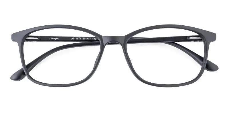 Teloain Matte-black  Frames from ABBE Glasses