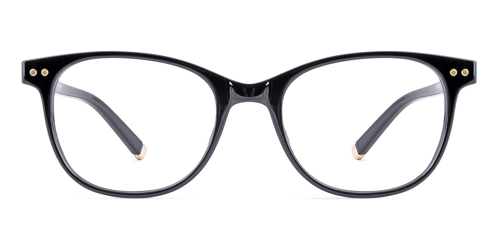 Vesic Black Plastic Eyeglasses , UniversalBridgeFit Frames from ABBE Glasses