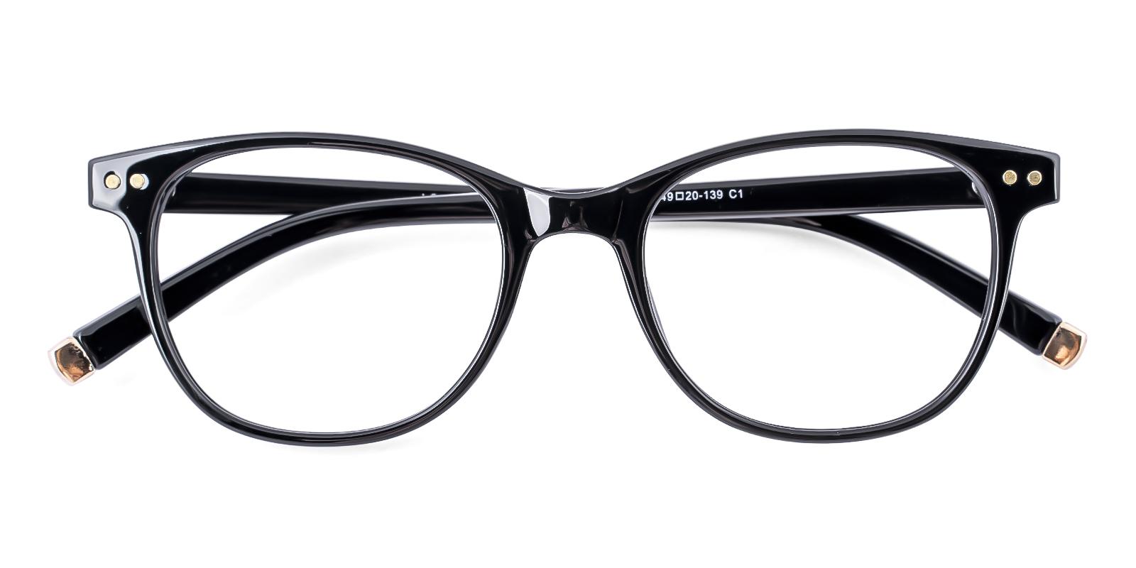Vesic Black Plastic Eyeglasses , UniversalBridgeFit Frames from ABBE Glasses