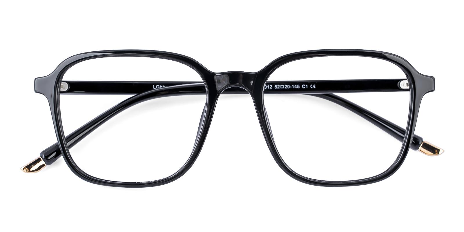 Viscos Black Plastic Eyeglasses , UniversalBridgeFit Frames from ABBE Glasses