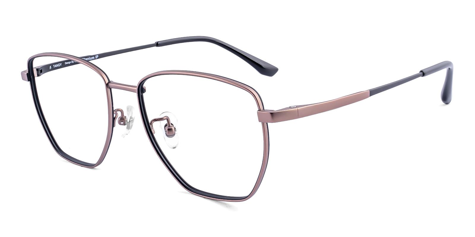 Errious Brown Titanium Eyeglasses , NosePads Frames from ABBE Glasses