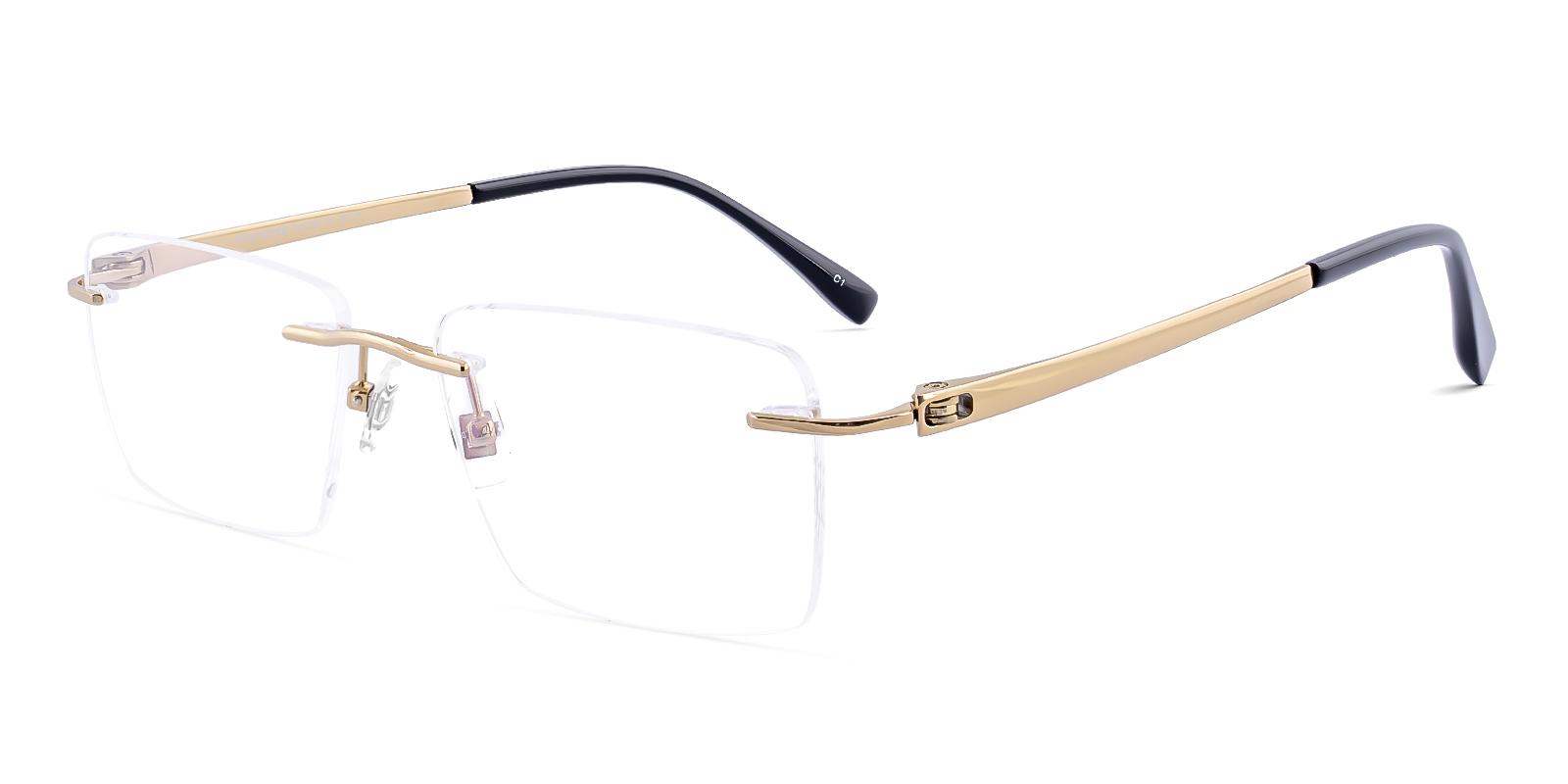 Tornitude Gold Titanium Eyeglasses , NosePads Frames from ABBE Glasses
