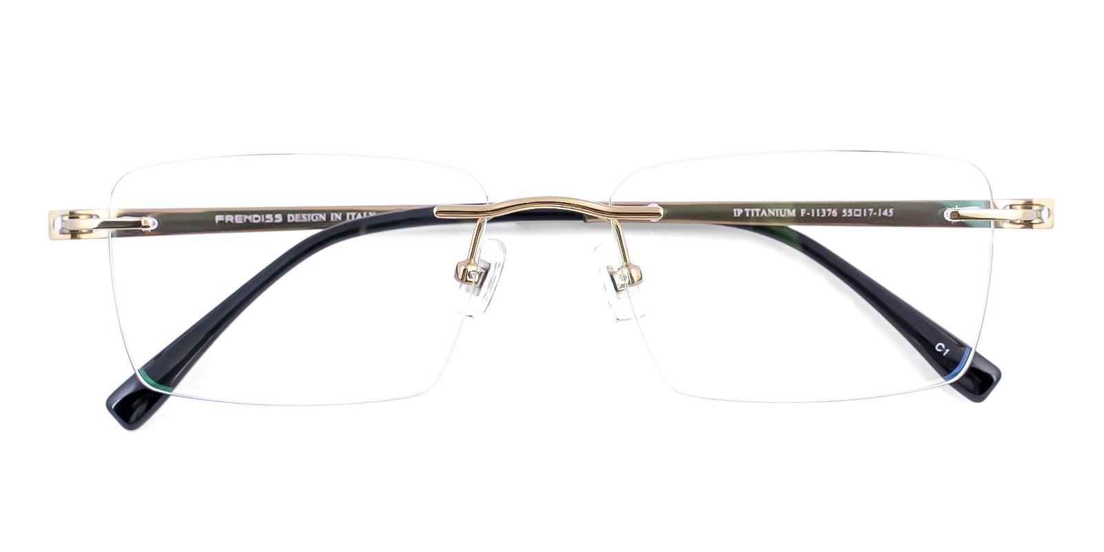 Tornitude Gold Titanium Eyeglasses , NosePads Frames from ABBE Glasses