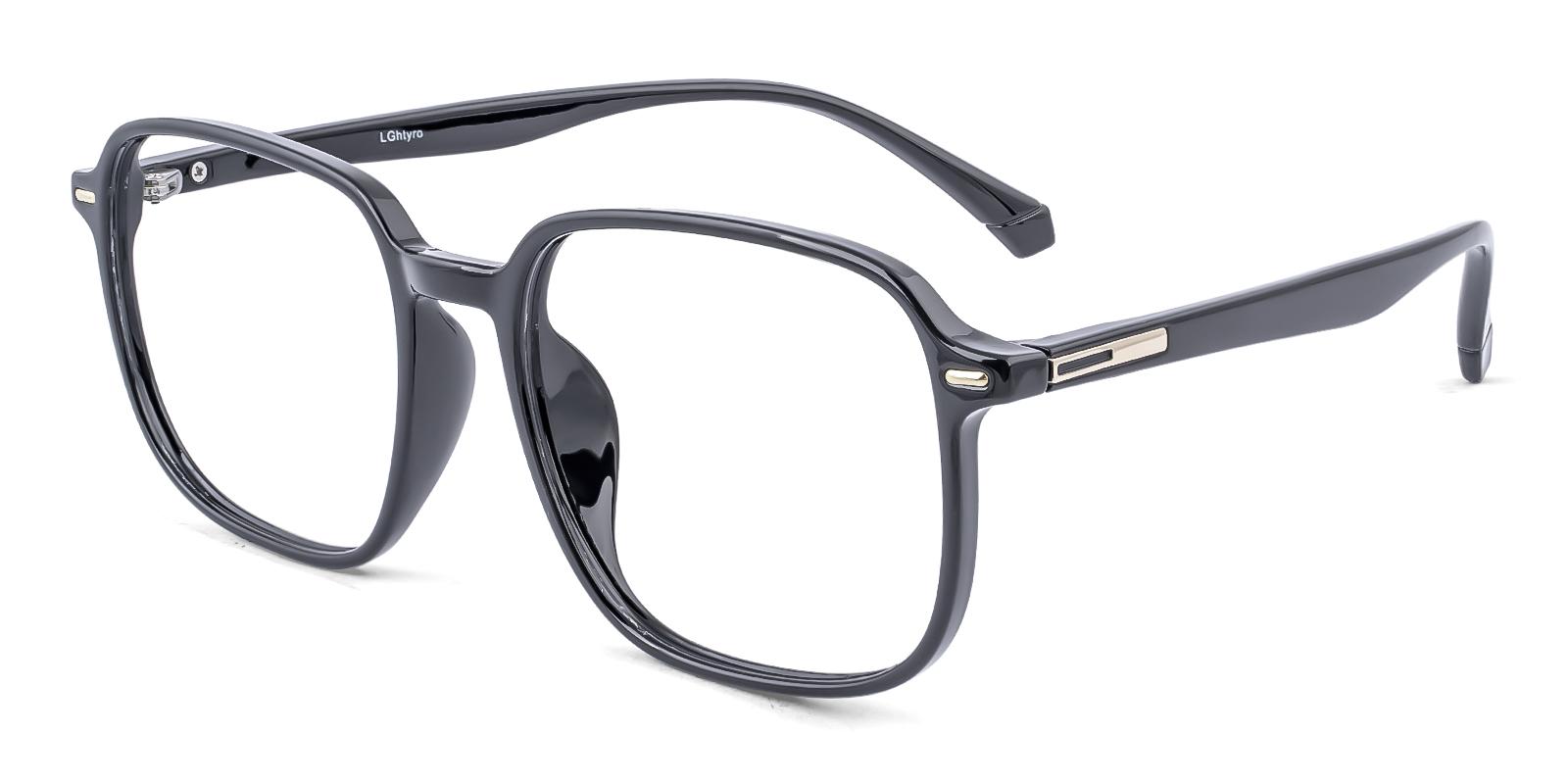 Phoarium Black Plastic Eyeglasses , UniversalBridgeFit Frames from ABBE Glasses