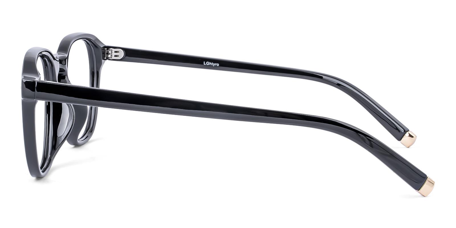Liquice Black Plastic Eyeglasses , UniversalBridgeFit Frames from ABBE Glasses