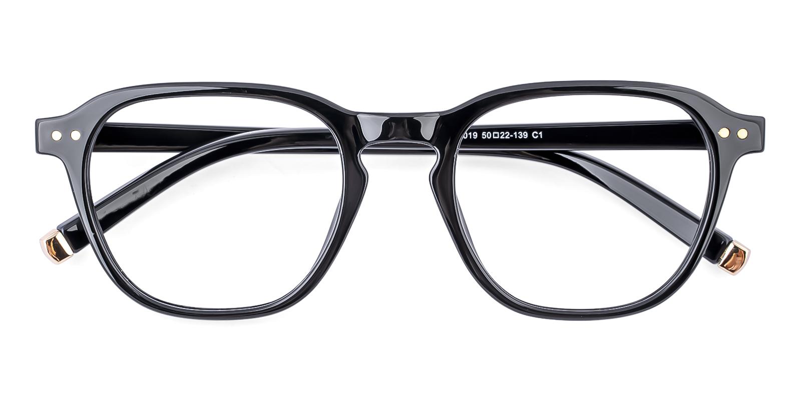 Liquice Black Plastic Eyeglasses , UniversalBridgeFit Frames from ABBE Glasses