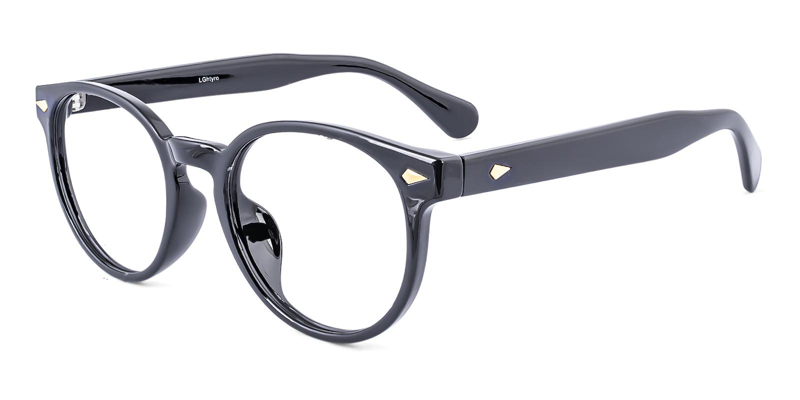 Hismost Black Plastic Eyeglasses , UniversalBridgeFit Frames from ABBE Glasses