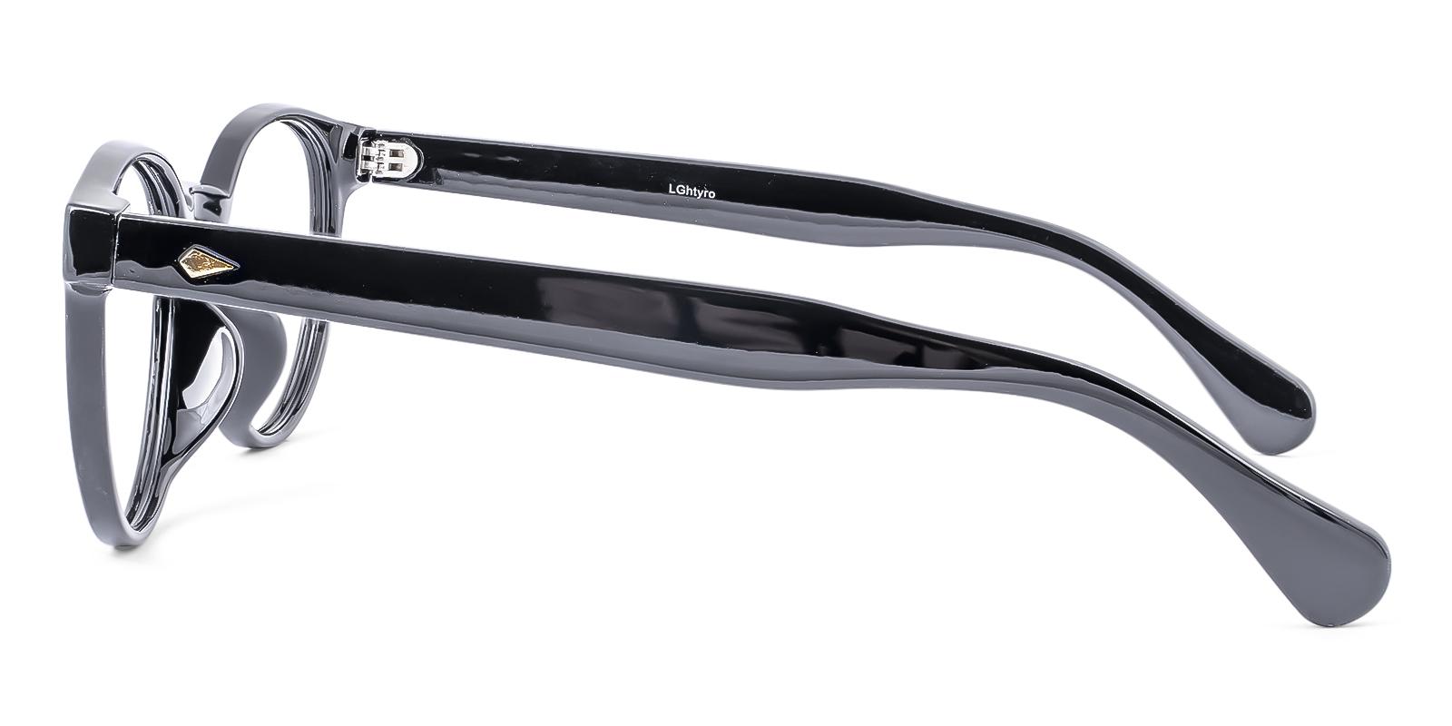 Hismost Black Plastic Eyeglasses , UniversalBridgeFit Frames from ABBE Glasses