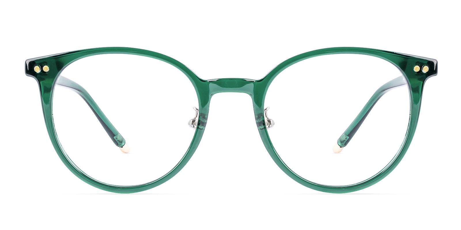Candeous Green Plastic Eyeglasses , NosePads Frames from ABBE Glasses