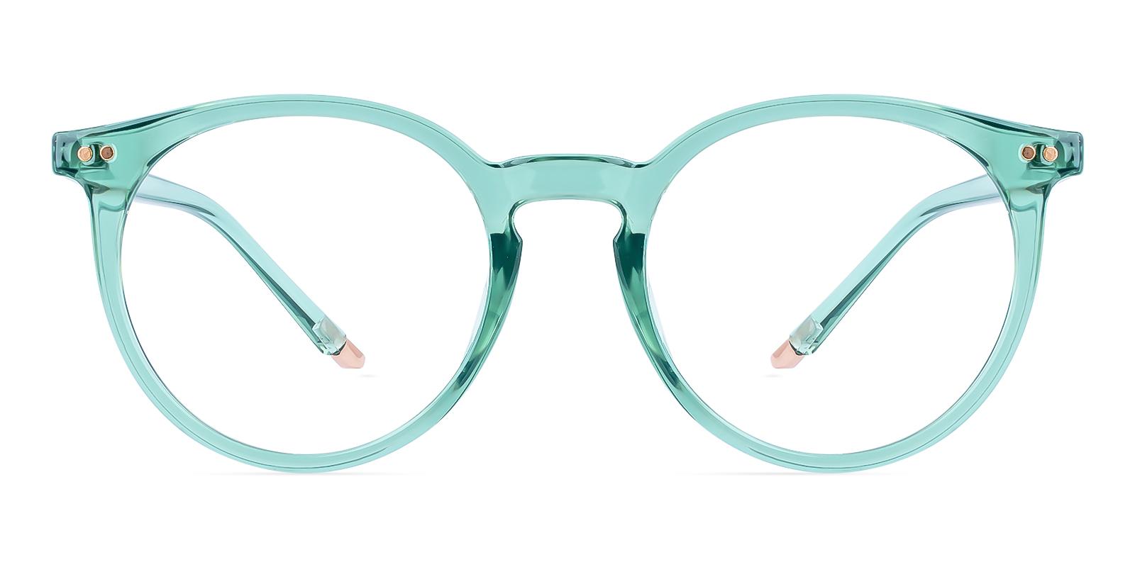 Gunety Green Plastic Eyeglasses , UniversalBridgeFit Frames from ABBE Glasses