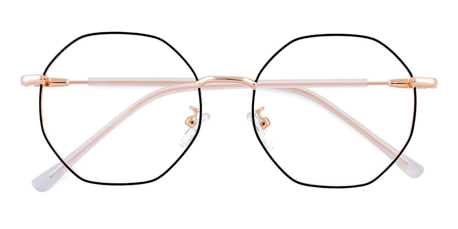 Udin Rosegold Metal Eyeglasses , NosePads Frames from ABBE Glasses