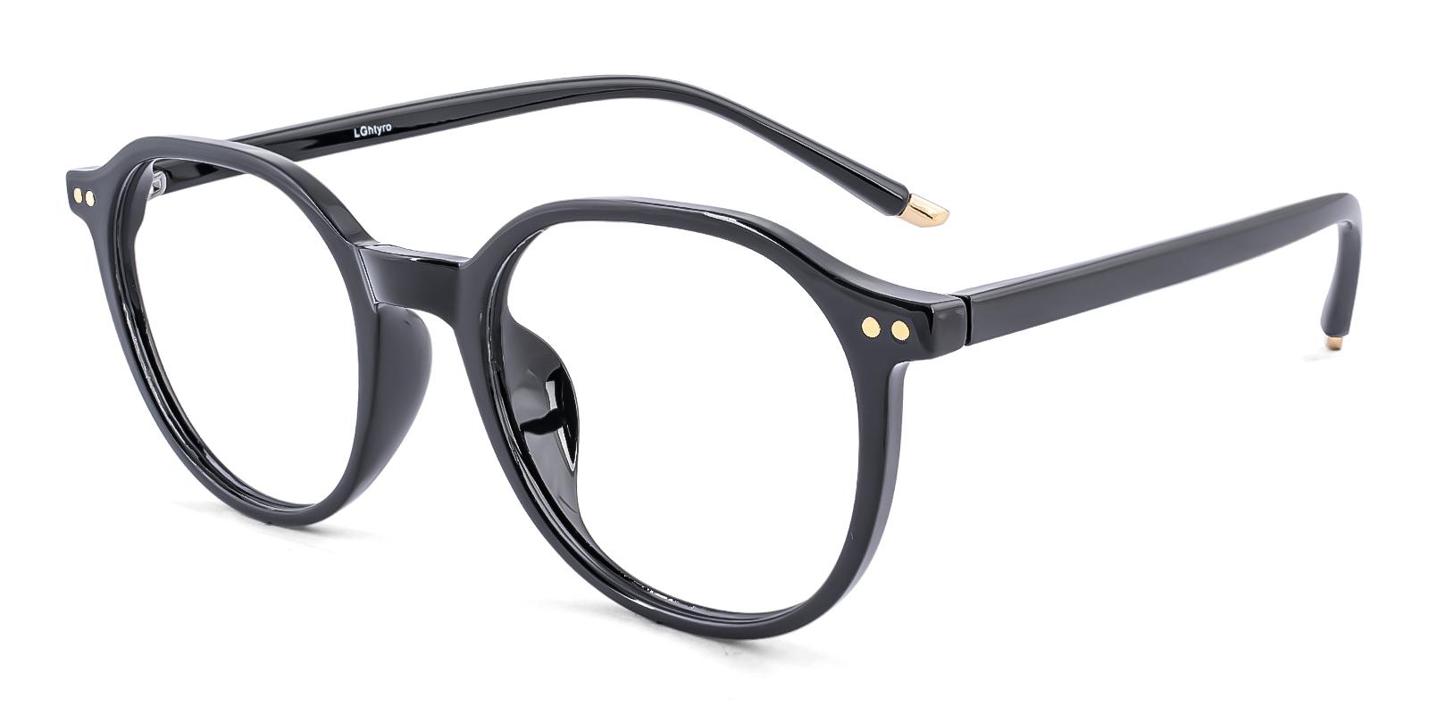 Restlike Black Plastic Eyeglasses , UniversalBridgeFit Frames from ABBE Glasses