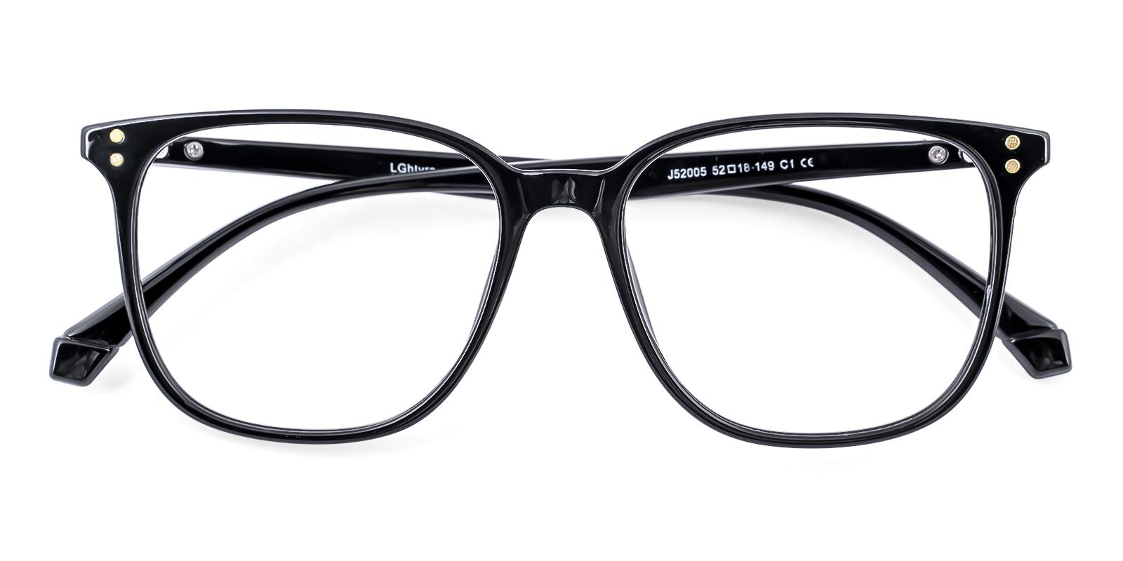 Cubitine Black Plastic Eyeglasses , UniversalBridgeFit Frames from ABBE Glasses