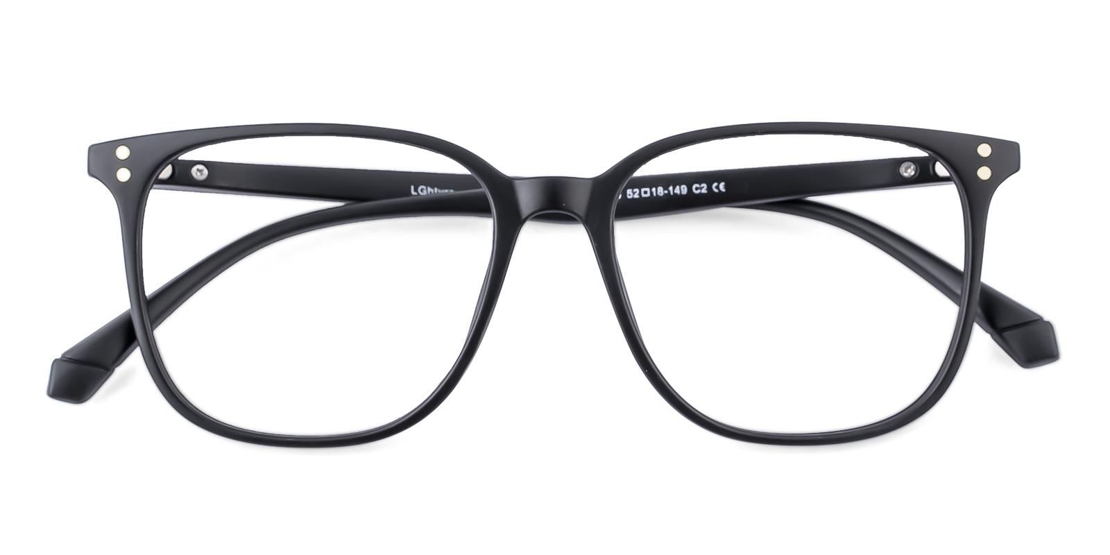 Cubitine Matte-black Plastic Eyeglasses , UniversalBridgeFit Frames from ABBE Glasses