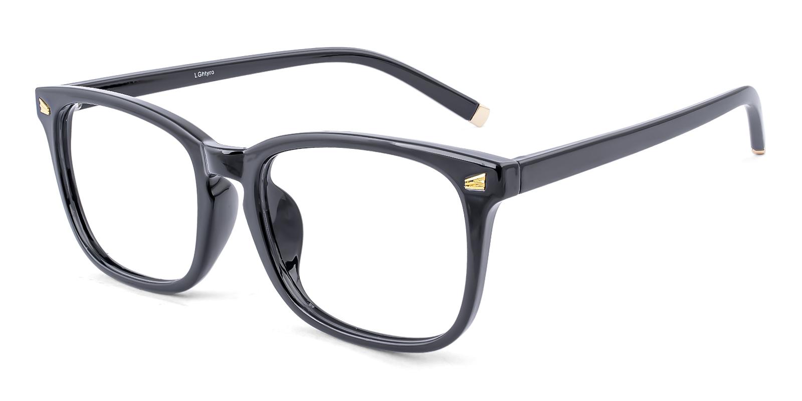 Hotably Black Plastic Eyeglasses , UniversalBridgeFit Frames from ABBE Glasses