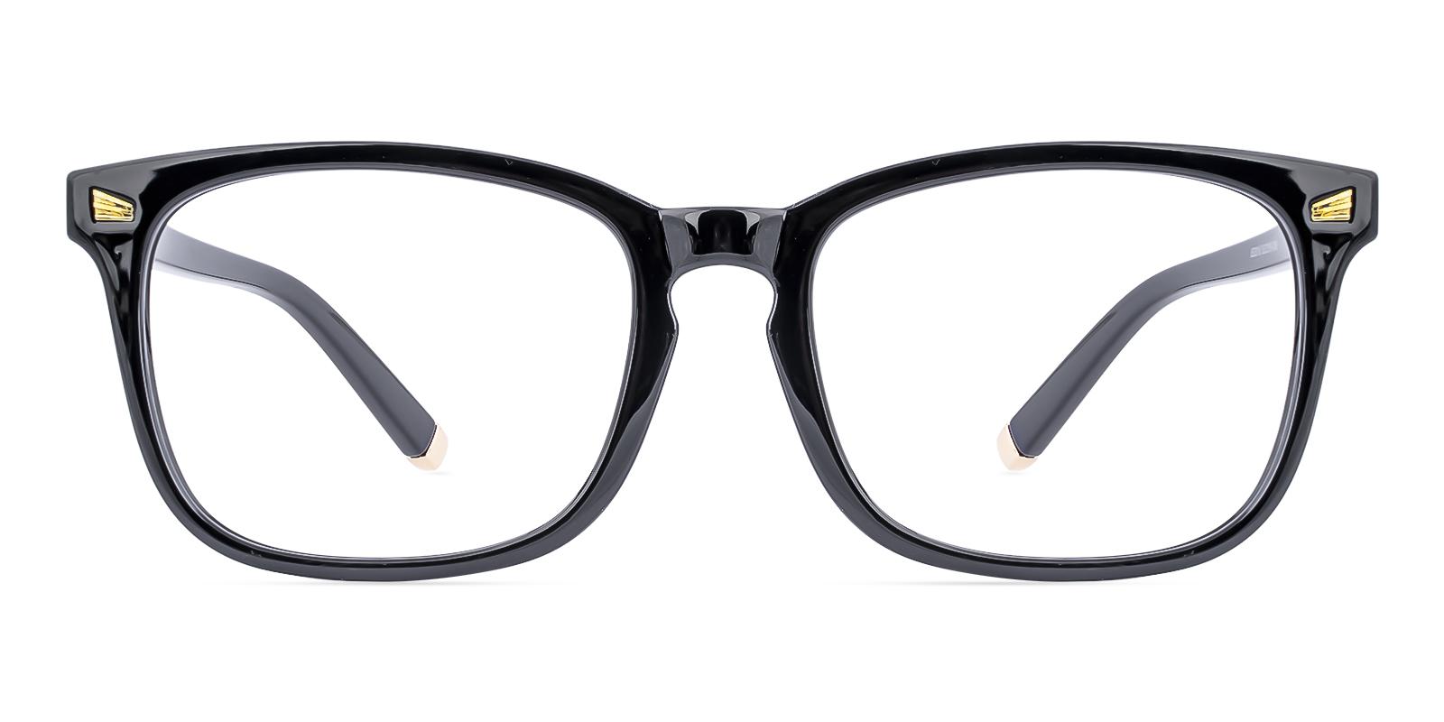 Hotably Black Plastic Eyeglasses , UniversalBridgeFit Frames from ABBE Glasses