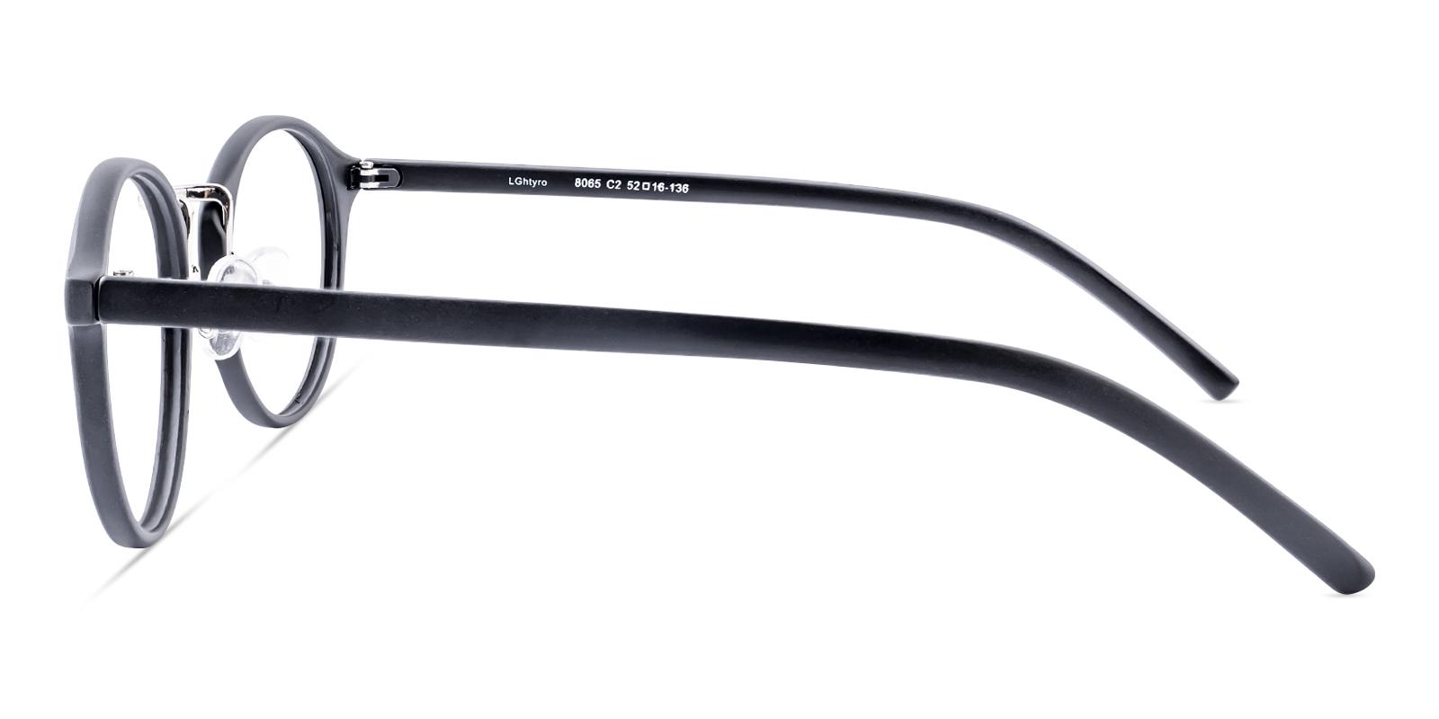 Youngitive Matte-black Plastic Eyeglasses , NosePads Frames from ABBE Glasses