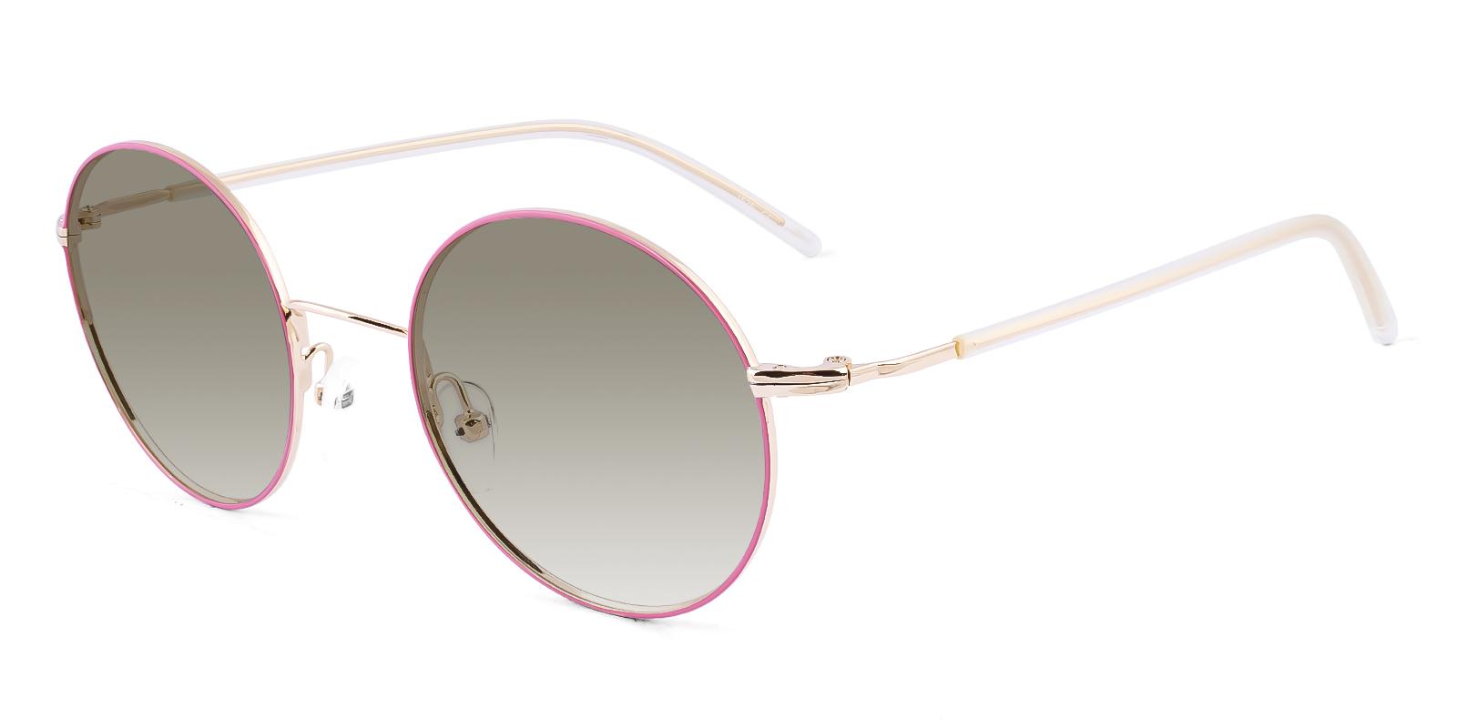 Afteret Pink Metal Sunglasses , Lightweight , NosePads Frames from ABBE Glasses