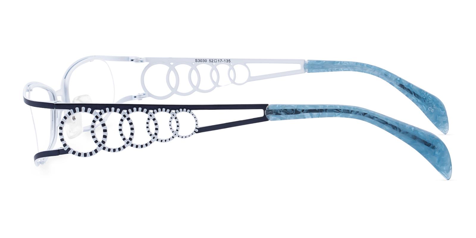 Iquial Blue Metal Eyeglasses , Lightweight , NosePads Frames from ABBE Glasses