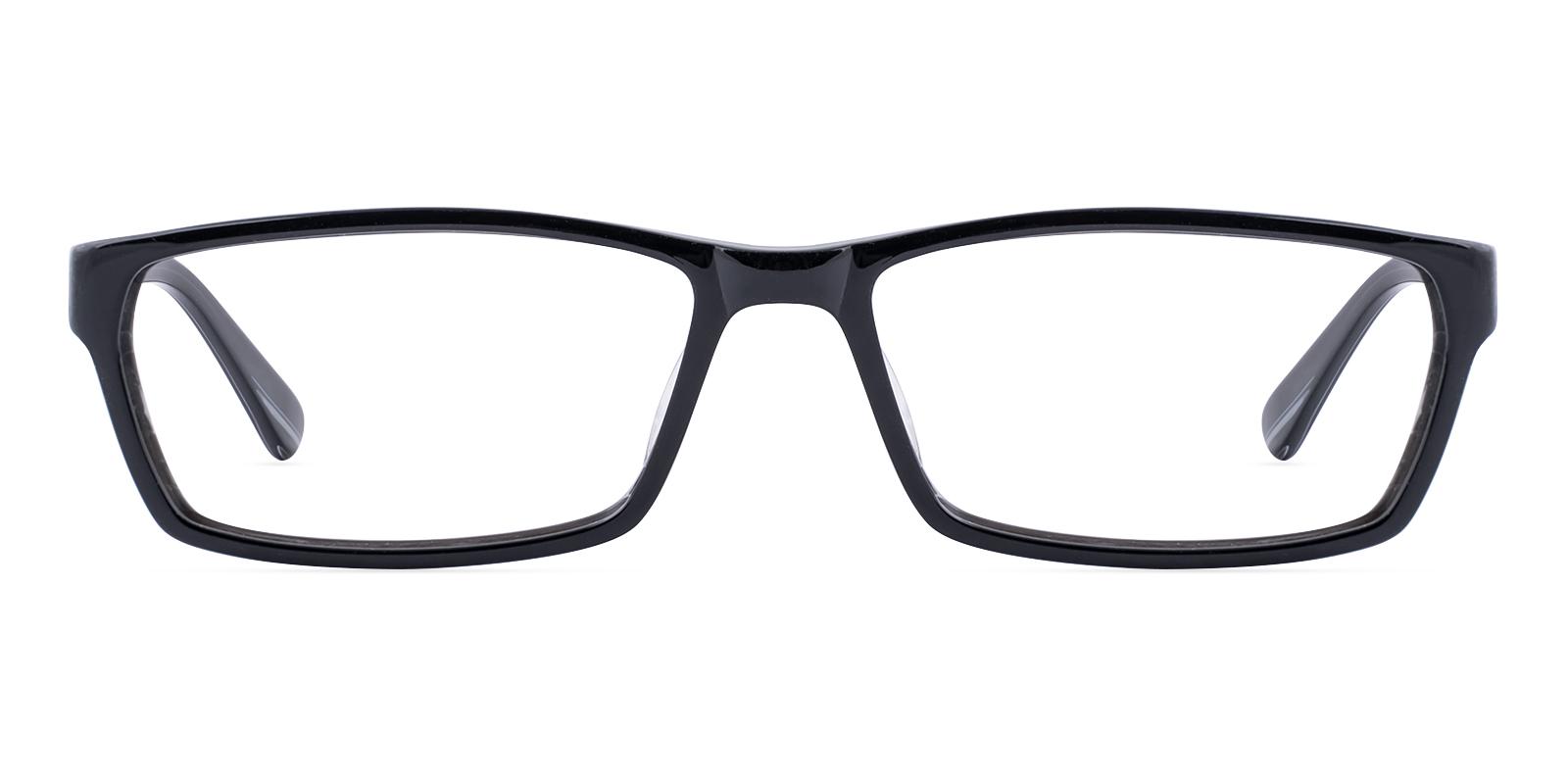 Omphalic Black Acetate Eyeglasses , Lightweight , UniversalBridgeFit Frames from ABBE Glasses