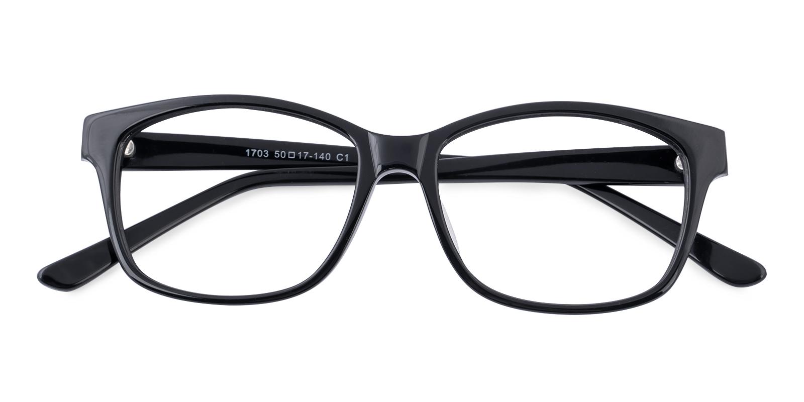 Oscillat Black Acetate Eyeglasses , UniversalBridgeFit Frames from ABBE Glasses