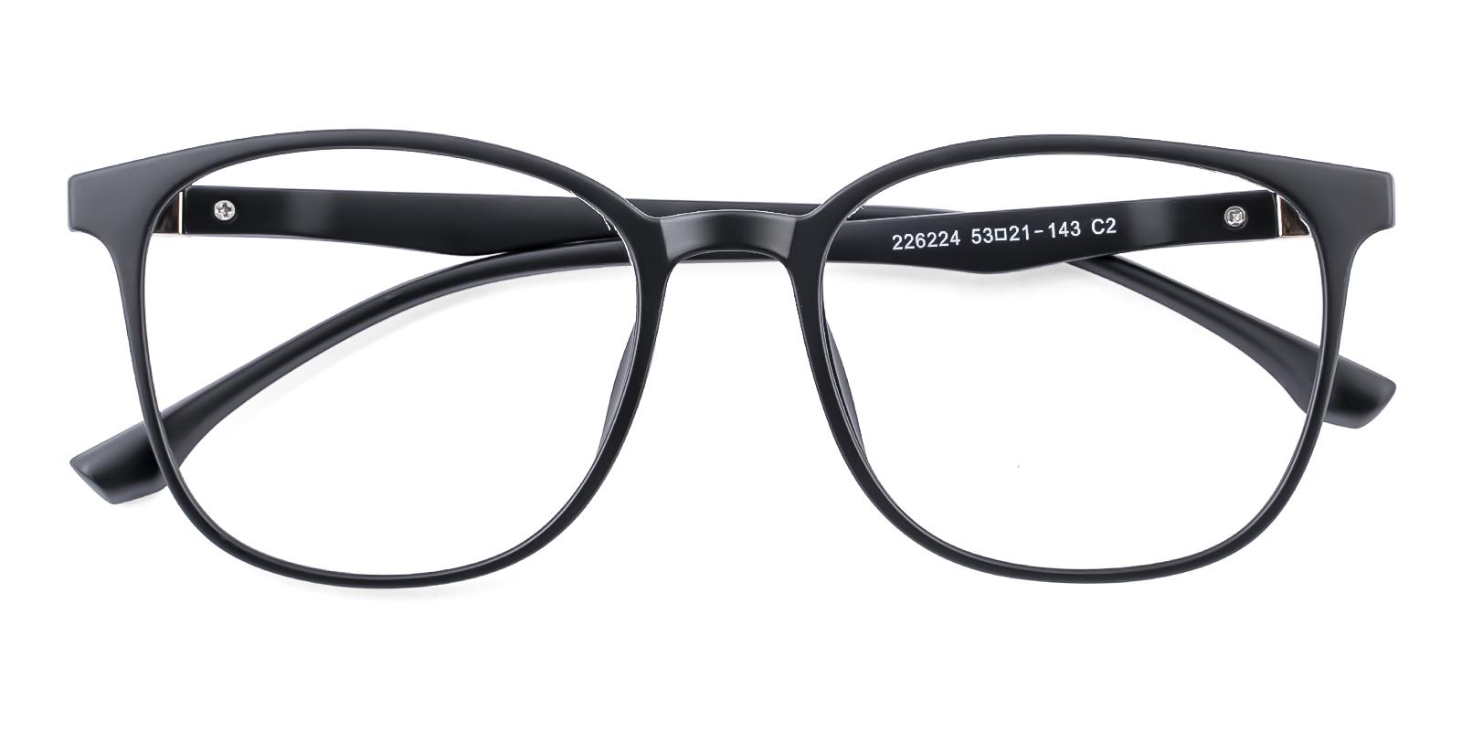 Oram Matte-black Plastic Eyeglasses , UniversalBridgeFit Frames from ABBE Glasses