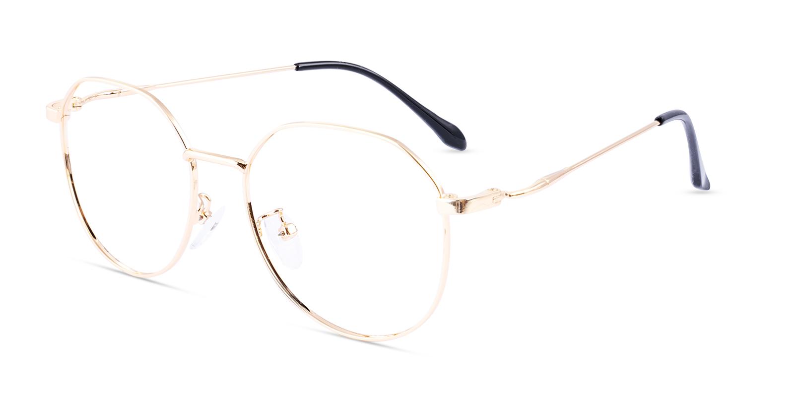 Lossious Gold Metal Eyeglasses , NosePads Frames from ABBE Glasses