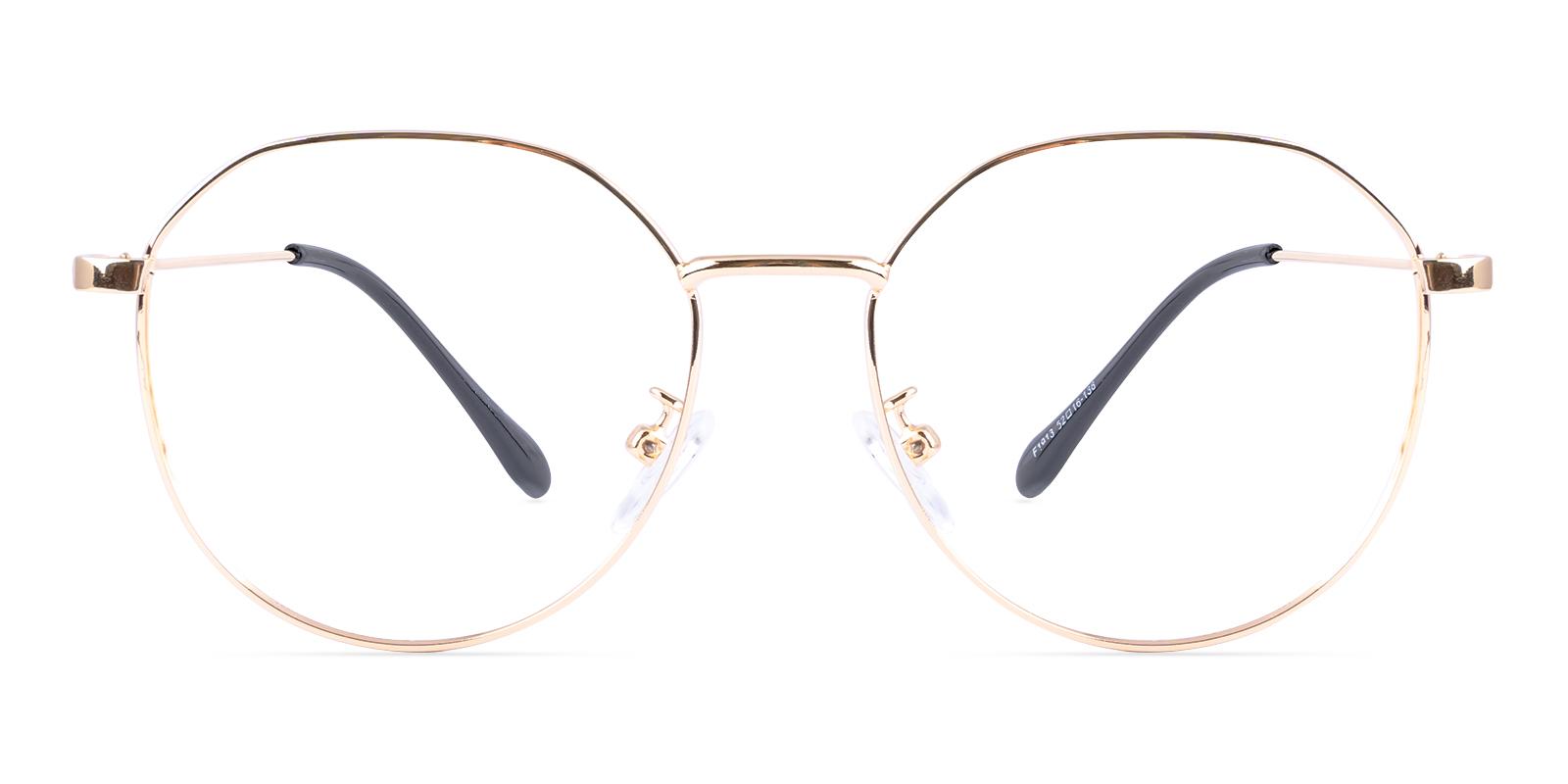 Lossious Gold Metal Eyeglasses , NosePads Frames from ABBE Glasses