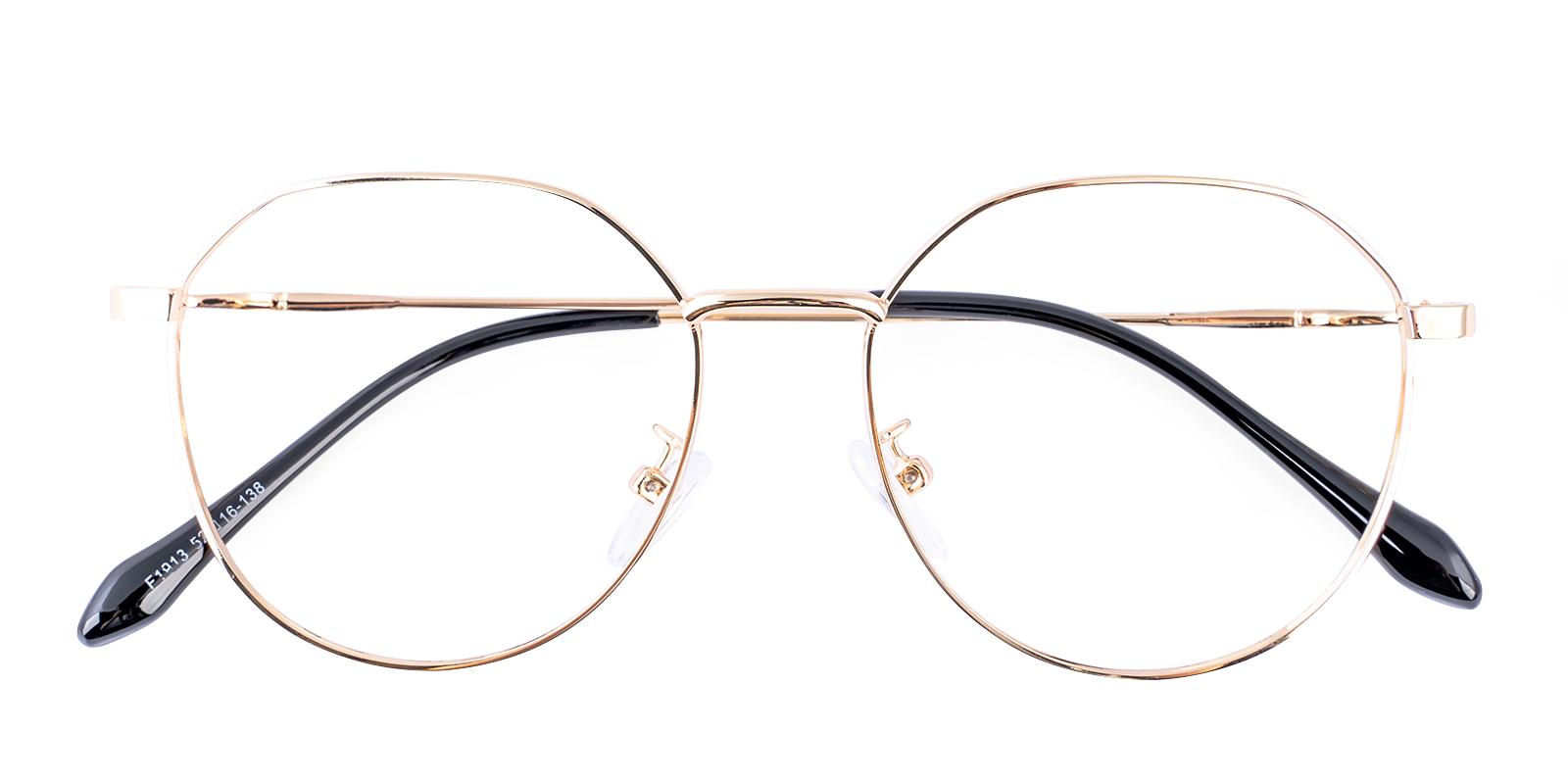Lossious Gold Metal Eyeglasses , NosePads Frames from ABBE Glasses